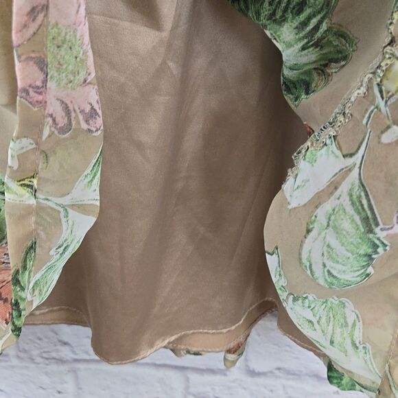 Princess Polly Eden Bloom Blush Floral Mini Dress | Puff Sleeve Ruffled Babydoll - Picture 8 of 13